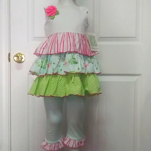 NWT Bonnie jean girls summer capri set - Picture 1 of 2